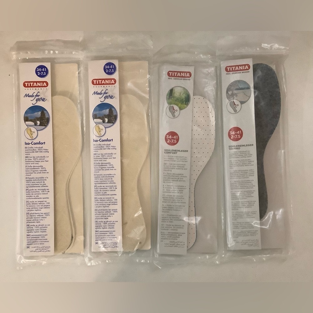 Titania women’s insole bundle of 4 adjustable from size 2-7.5 4 pairs New